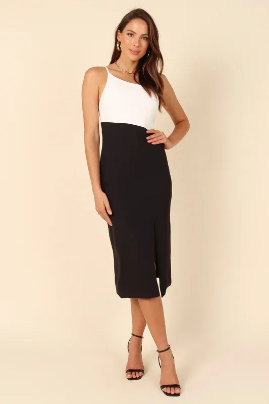 Xiomar Dress – White/Black