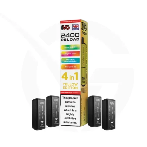 Yellow Edition 4-in-1 Prefilled Pods By IVG 2400 Reload