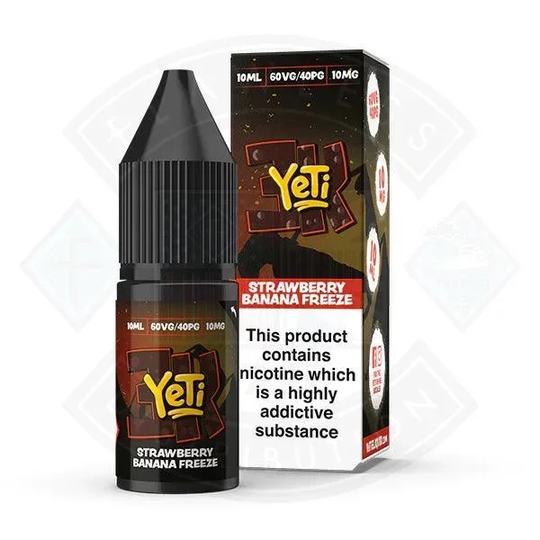 Yeti 3k Bar Salt Strawberry Banana Freeze 10ml E Liquid