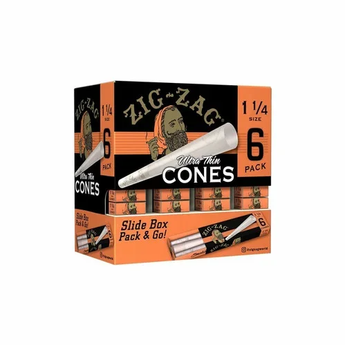 ZIG ZAG PAPER CONE DISPLAY 1.1/4 6 PACK