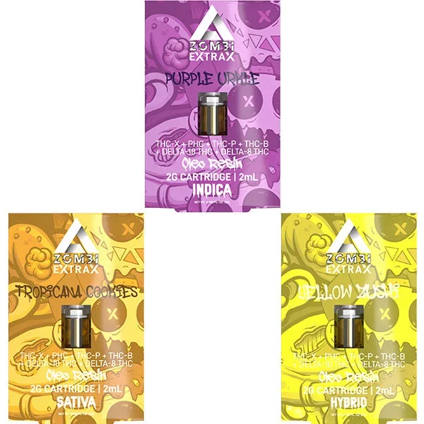 Zombi Extrax Oleo Resin THCX + PHC + THCP + THC-B + D10 + D8 Cartridge (2g)