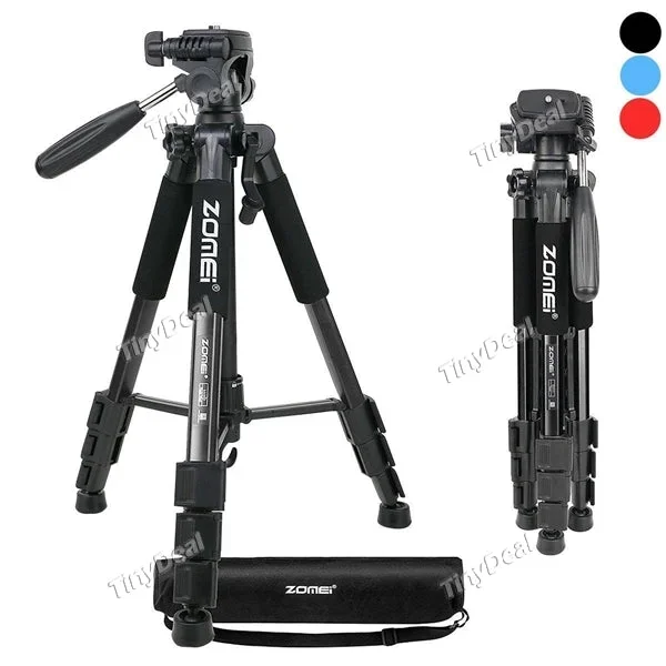 ZOMEI Q111 55″ Panoramic Camera Tripod Lightweight with 1/4″ Quick Release Plate for SLR DSLR Canon Nikon Digital Camera